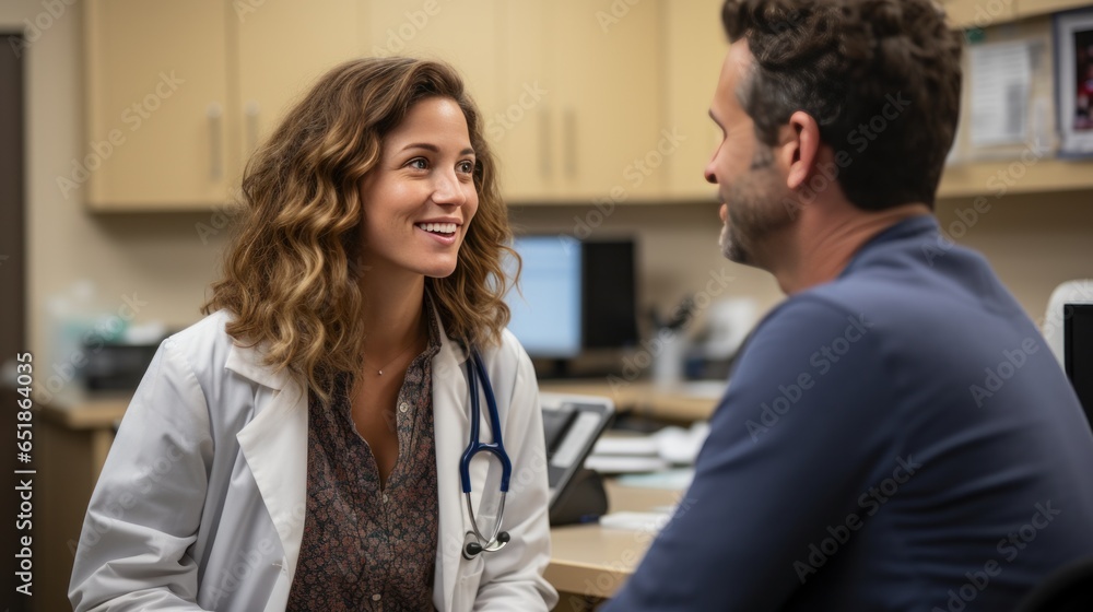 Doctor consulting with patient