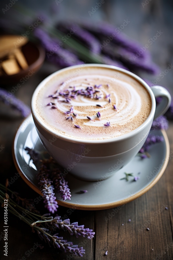 Spicy lavender latte