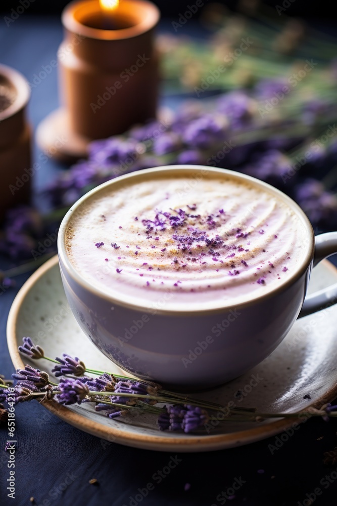 Spicy lavender latte