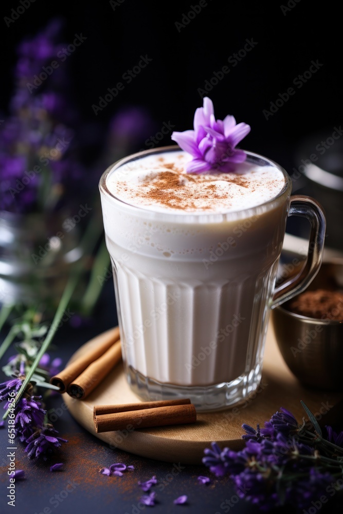 Spicy lavender latte