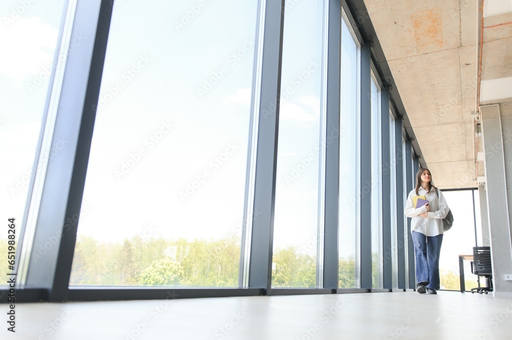 Portrait of female college student