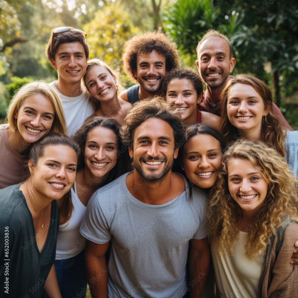 Friends and family taking a group photo