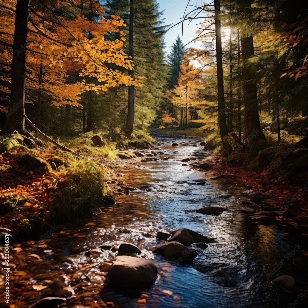 Forest hikes, scenic trails, autumn colors, nature