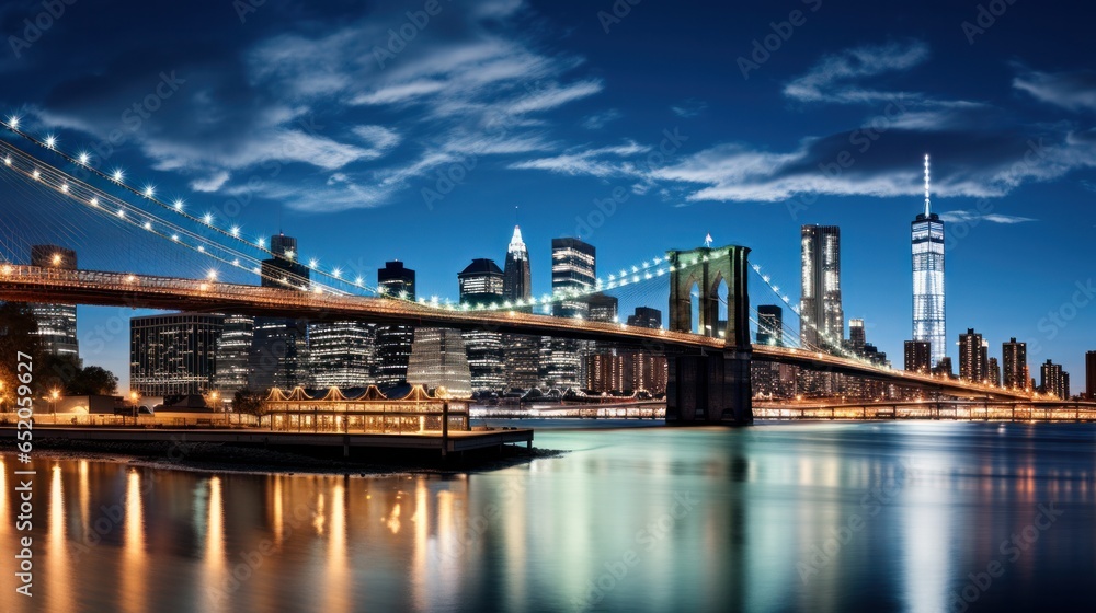 New York skyline from Brooklyn - Iconic view of the city that never sleeps