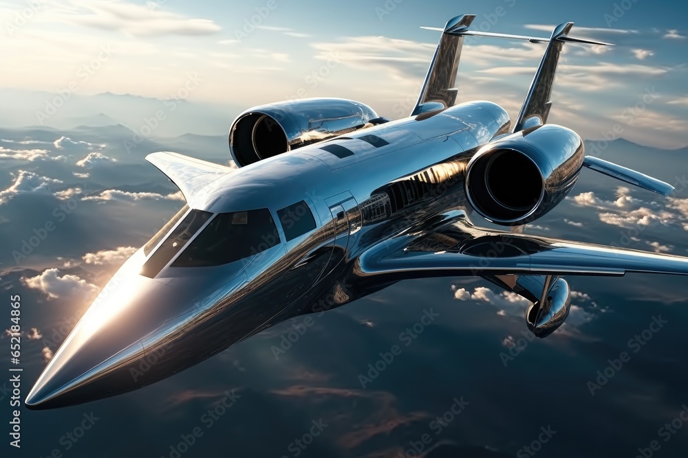 Futuristic concept of a jet aircraft.