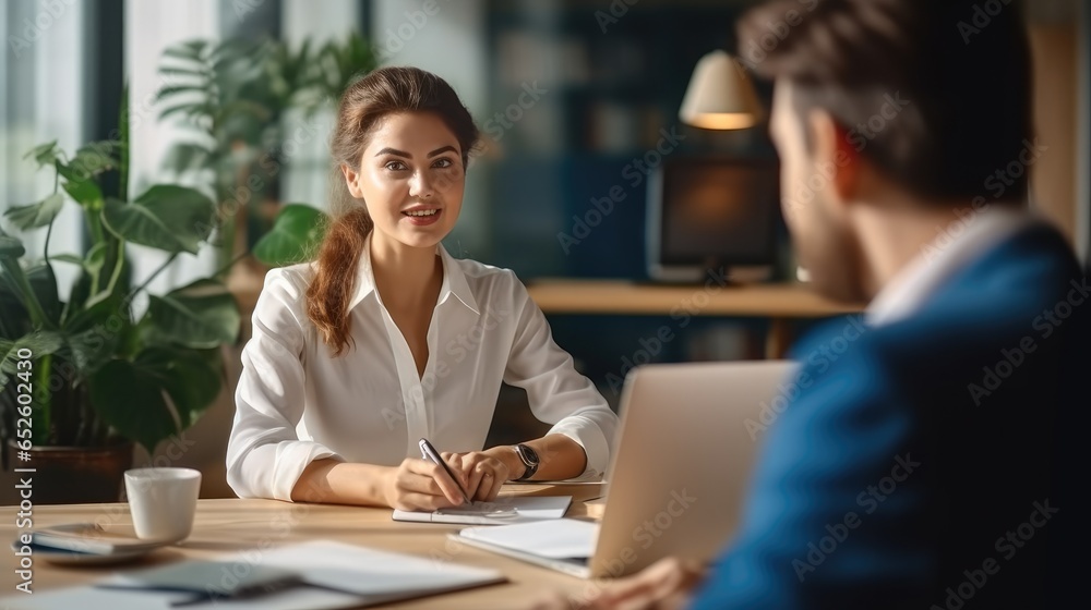 Startup business employees working at the office.