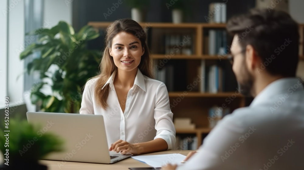 Startup business employees working at the office.