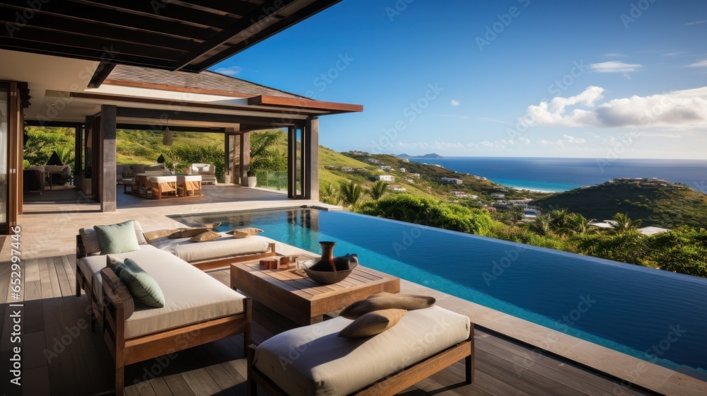 Cliffside villa with panoramic ocean views