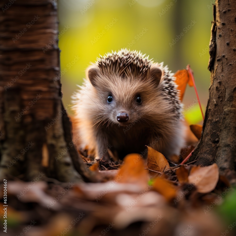 Curious hedgehog exploring its surroundings.