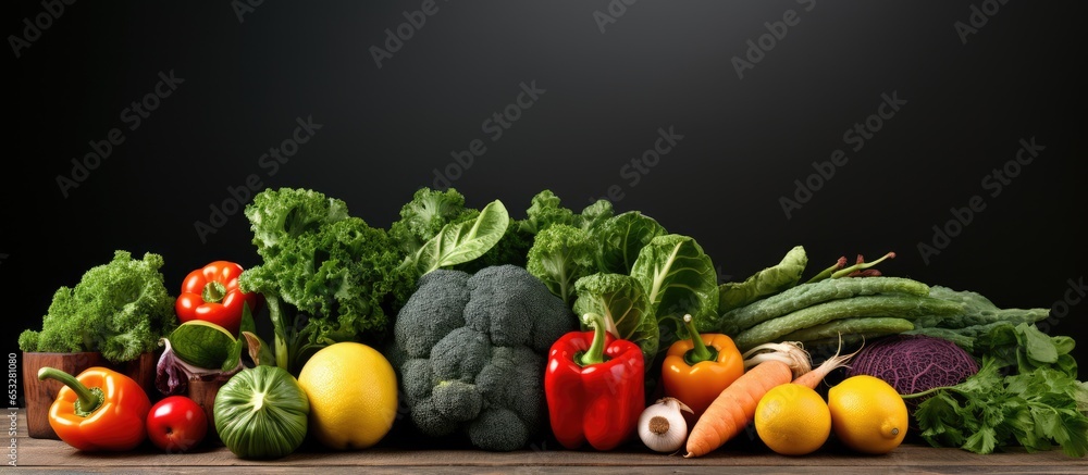 Raw and organic produce fresh fruits and vegetables