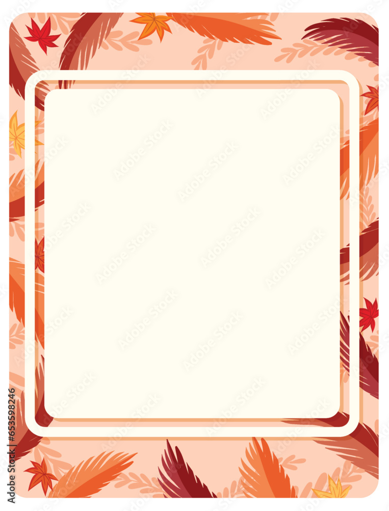 Autumn Leaves A-Frame Border Template Background