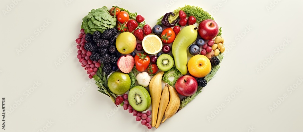 Heart shaped produce made from plants