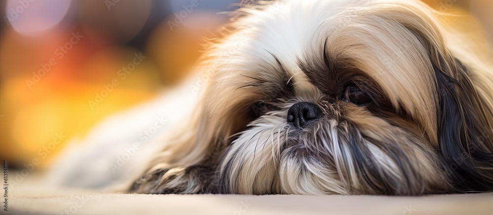 Shih Tzu showcased at dog show