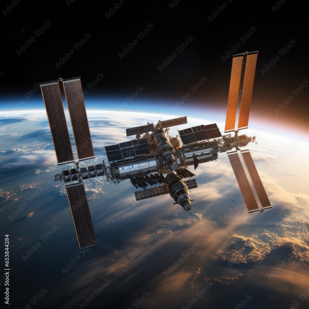 International Space Station orbiting above Earth