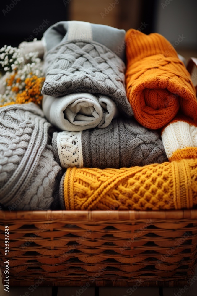 Knitted blankets and warm socks