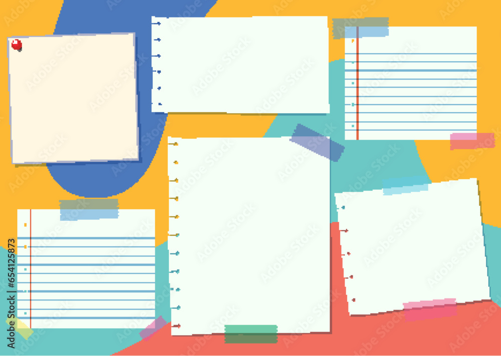 Colourful Abstract Blank Paper Note Dashboard To-Do List Design