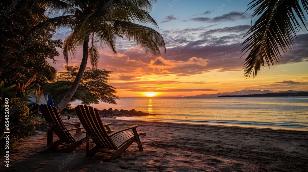 Sunset beach. serene, breathtaking, romantic, dreamy, peaceful