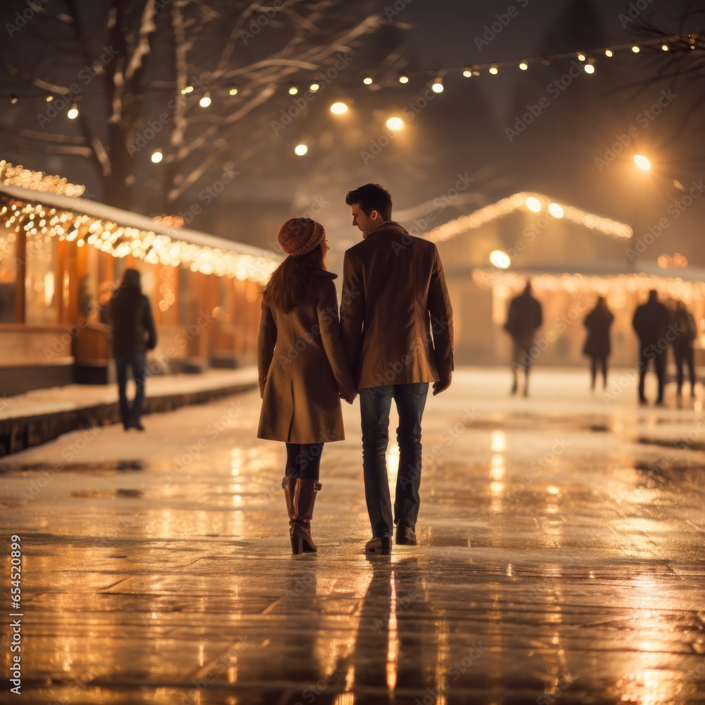 Ice skating. playful, romantic, exhilarating, fun, wintery