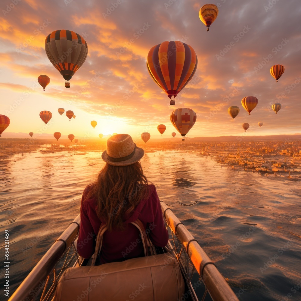 Hot air balloon ride. adventurous, dreamy, breathtaking, romantic, unique