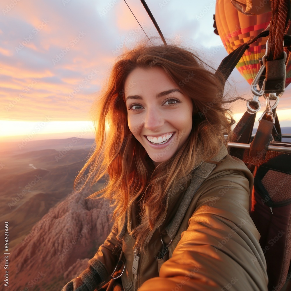 Hot air balloon ride. adventurous, dreamy, breathtaking, romantic, unique