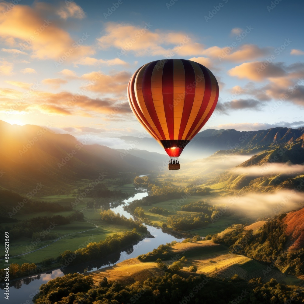 Hot air balloon ride. adventurous, dreamy, breathtaking, romantic, unique