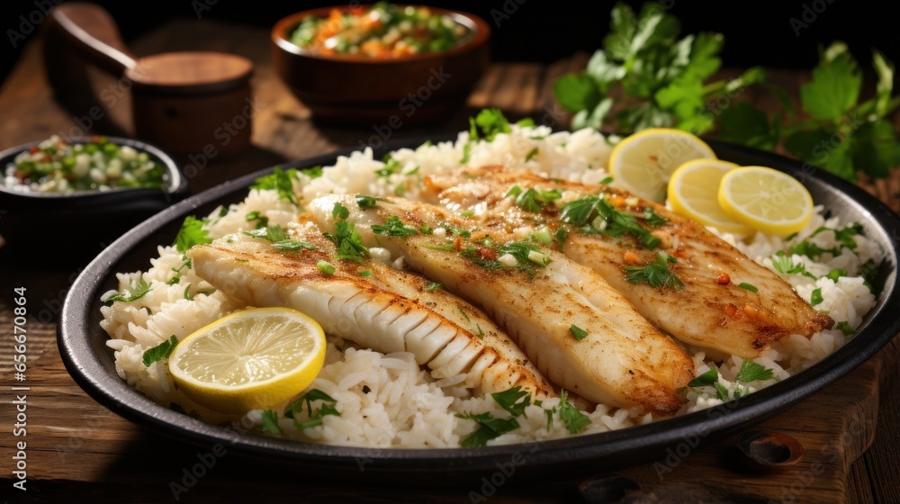 Tilapia. Mild, white fish thats versatile and easy to cook