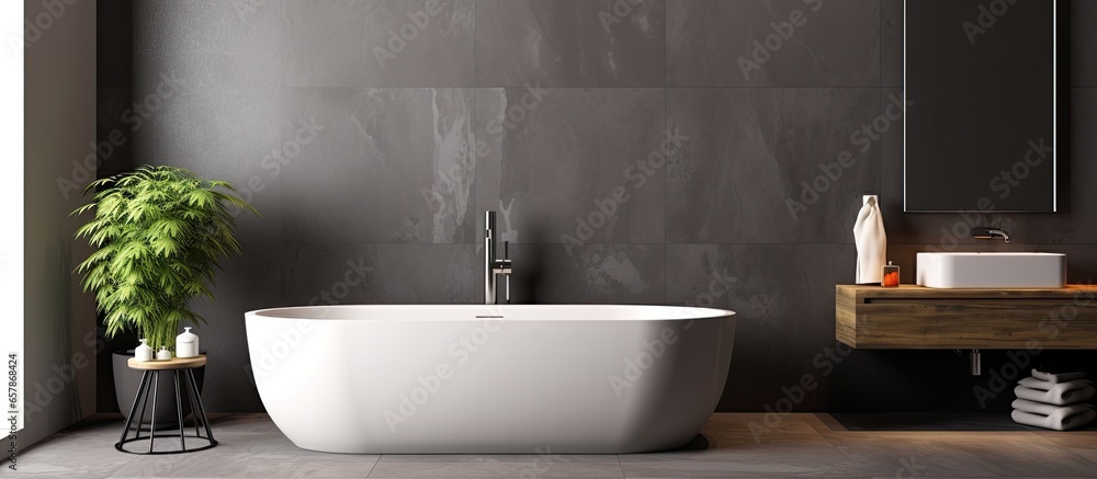 Modern bathroom digitally created