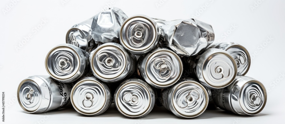 Recyclable metal bales from beverage can waste