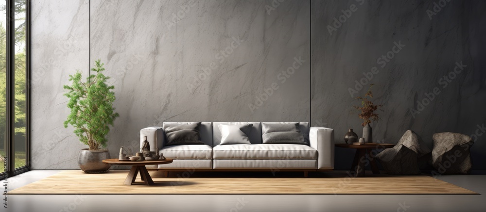 Contemporary wall mock up for interior design