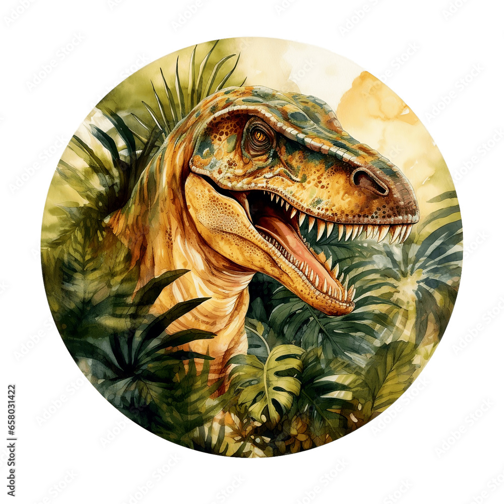 Circular Yellow Dinosaur