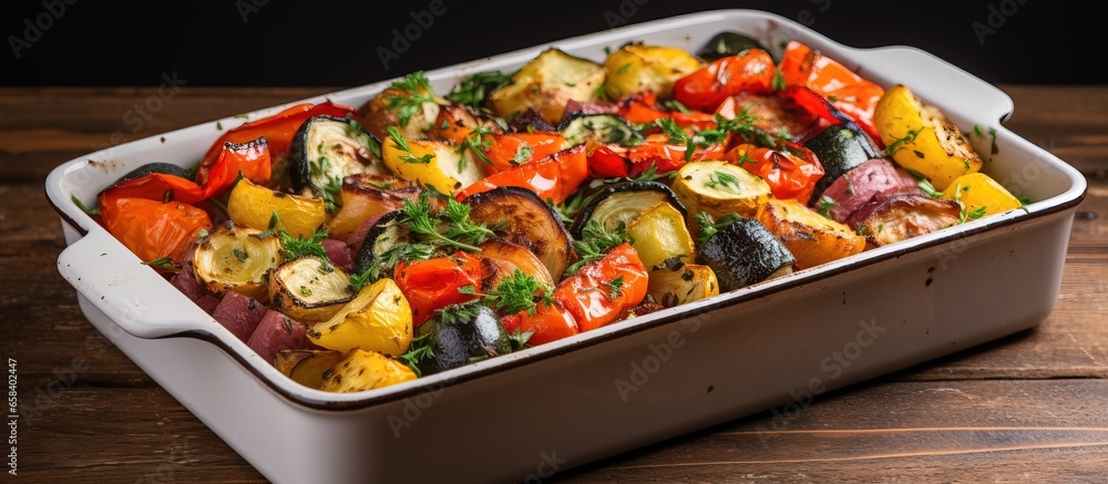 Vegetables cooked in the oven