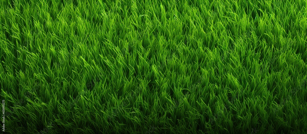 Lush green grass creates a captivating field for team sports