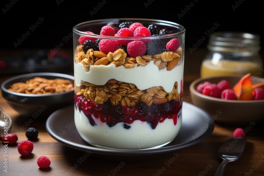 Granola parfait: crunchy, sweet, and satisfying layered breakfast with yogurt and fruit