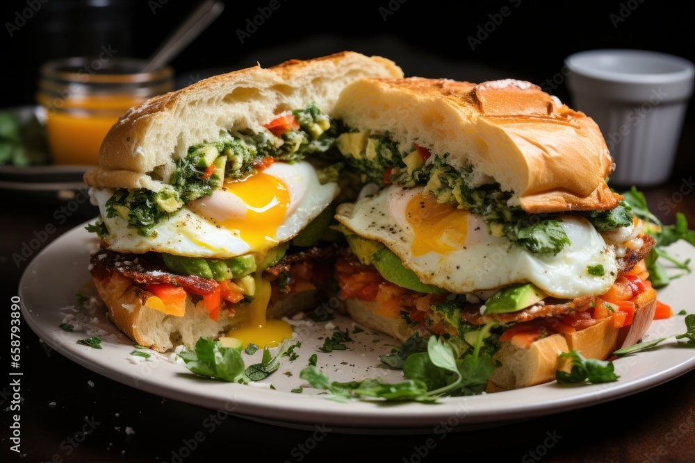 Breakfast sandwich healthy protein-packed