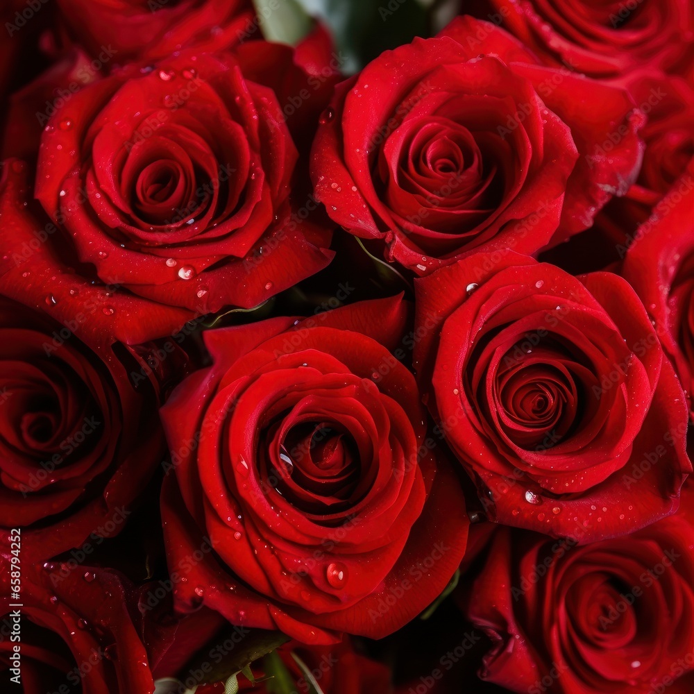 Red roses Classic symbol of love and affection