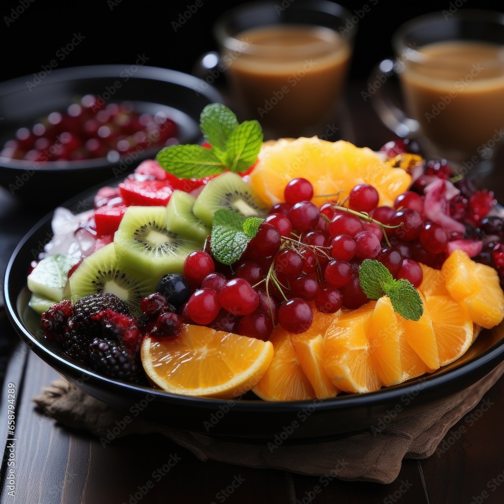 Fruit salad: colorful, refreshing, and vitamin-rich mix of seasonal fruits