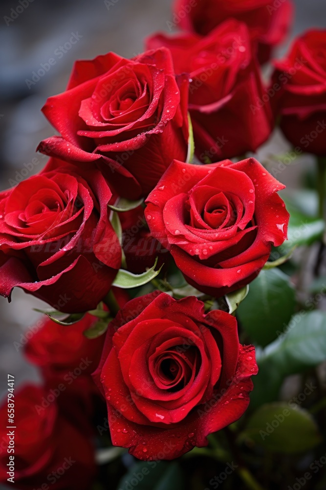 Red roses Classic symbol of love and affection