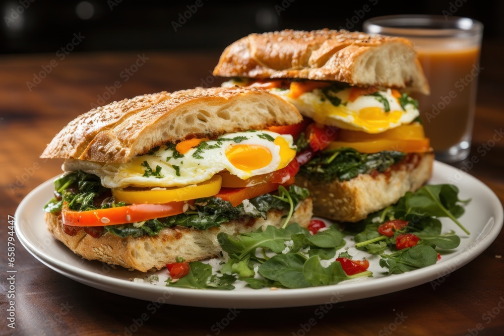 Breakfast sandwich healthy protein-packed