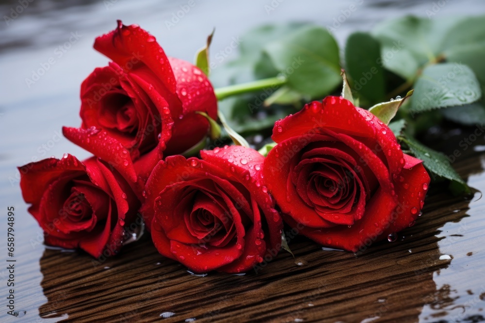 Red roses Classic symbol of love and affection