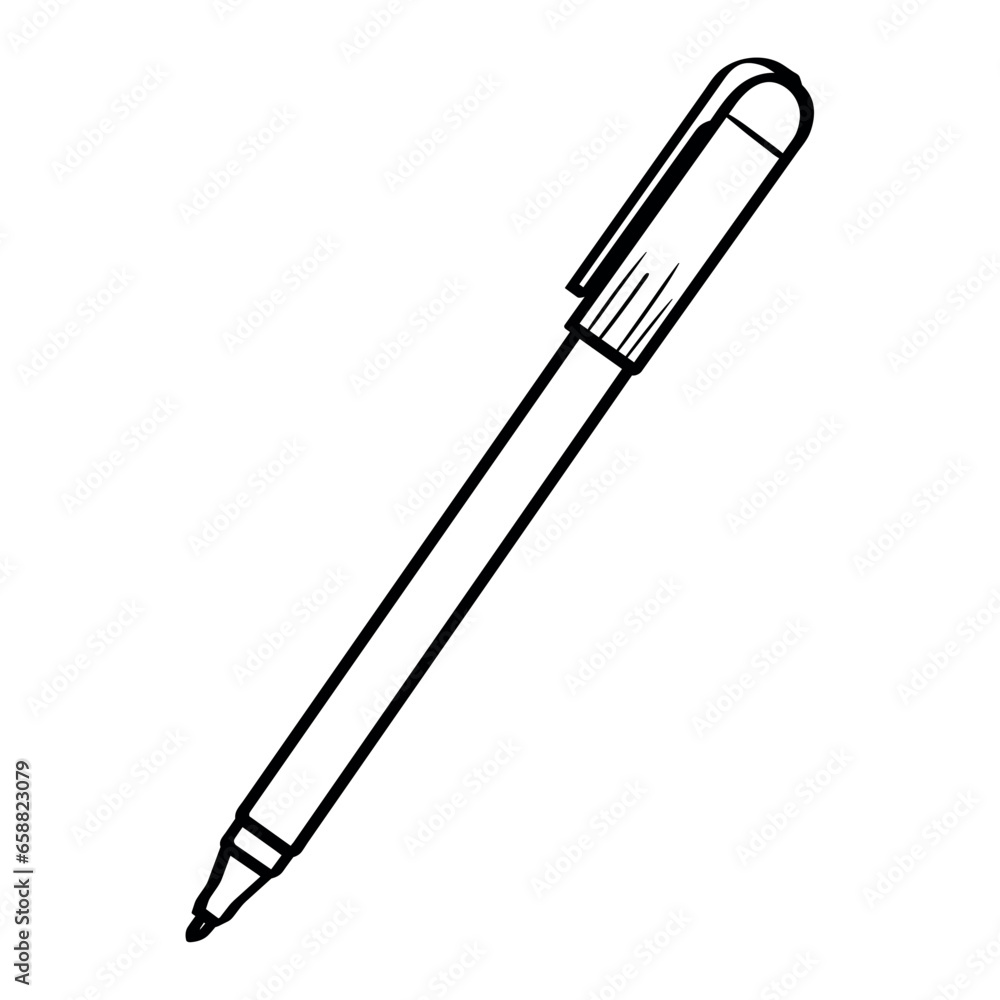 School pen on white background