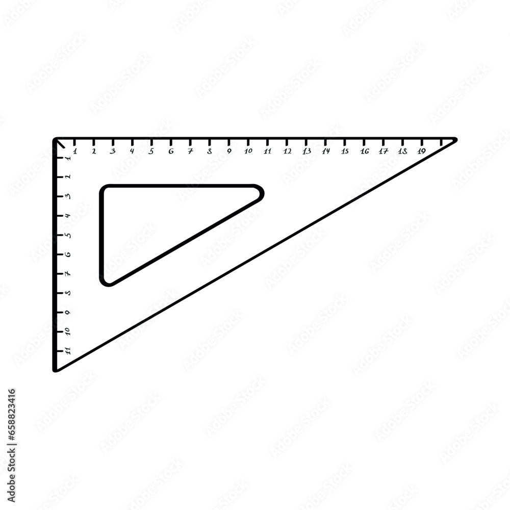 Angle ruler on white background