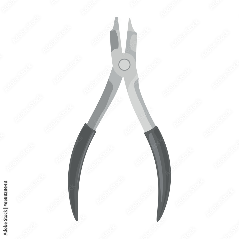 Dental forceps on white background