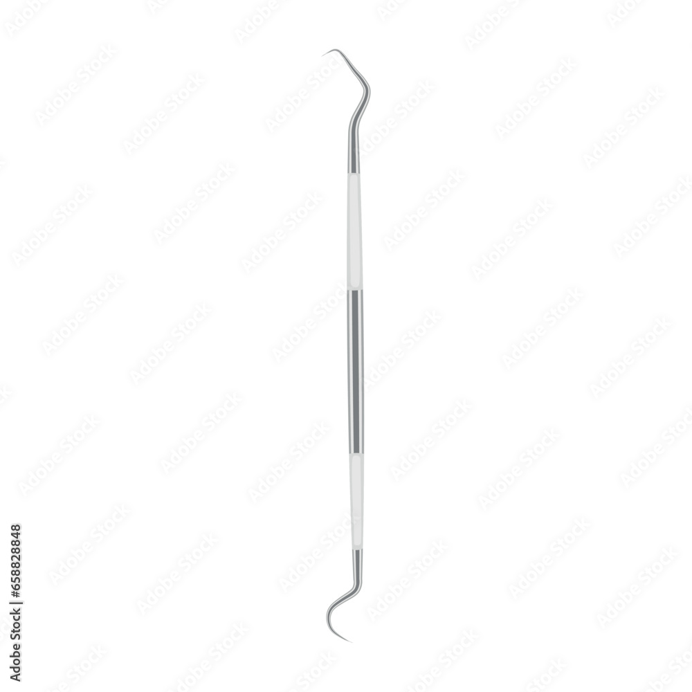 Dental scaler on white background