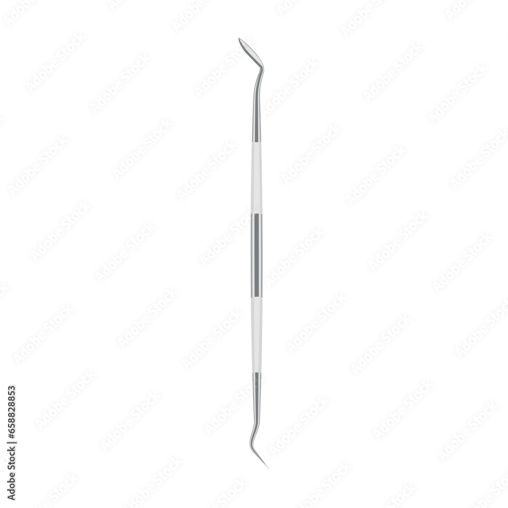 Dental scaler on white background