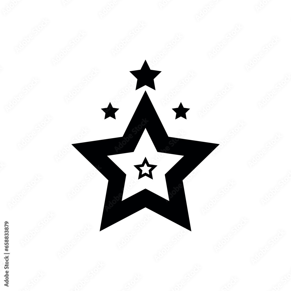 Shining stars on white background 