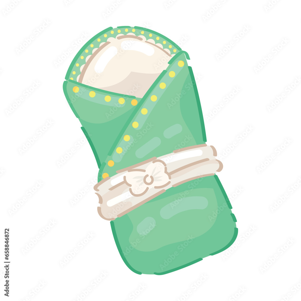 Baby swaddle on white background