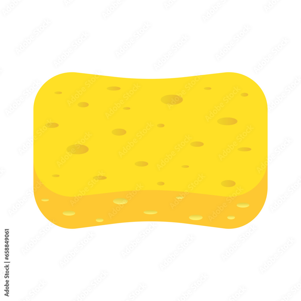 Bath sponge on white background