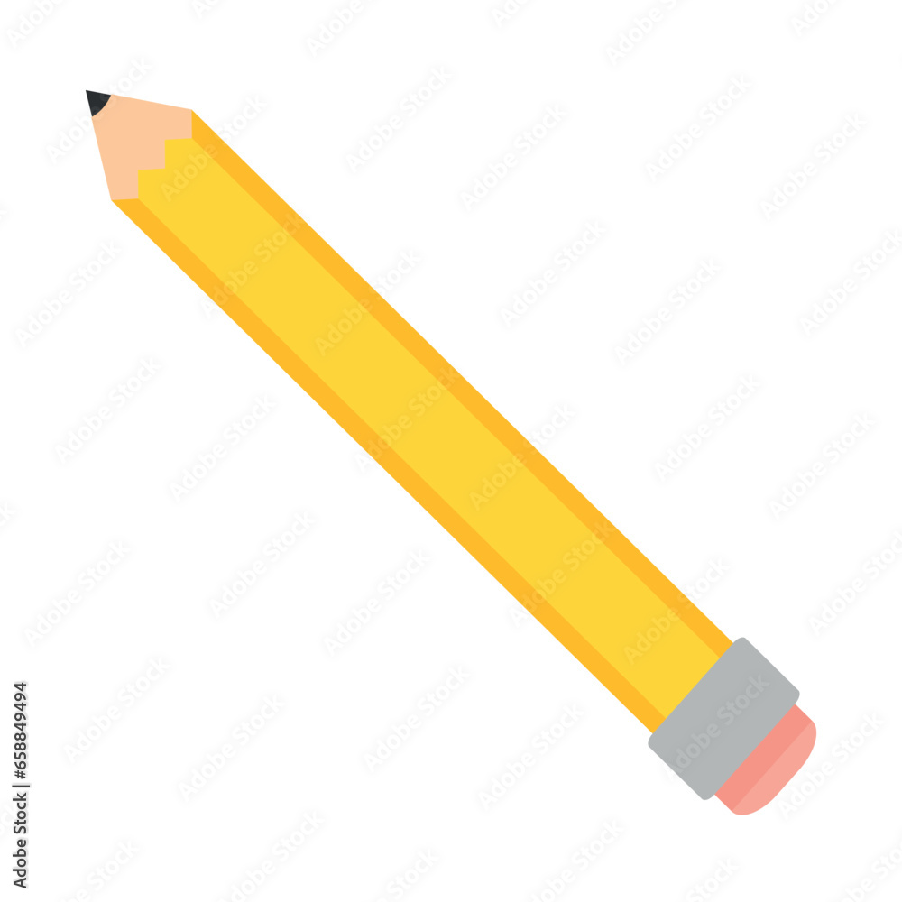 Ordinary pencil on white background