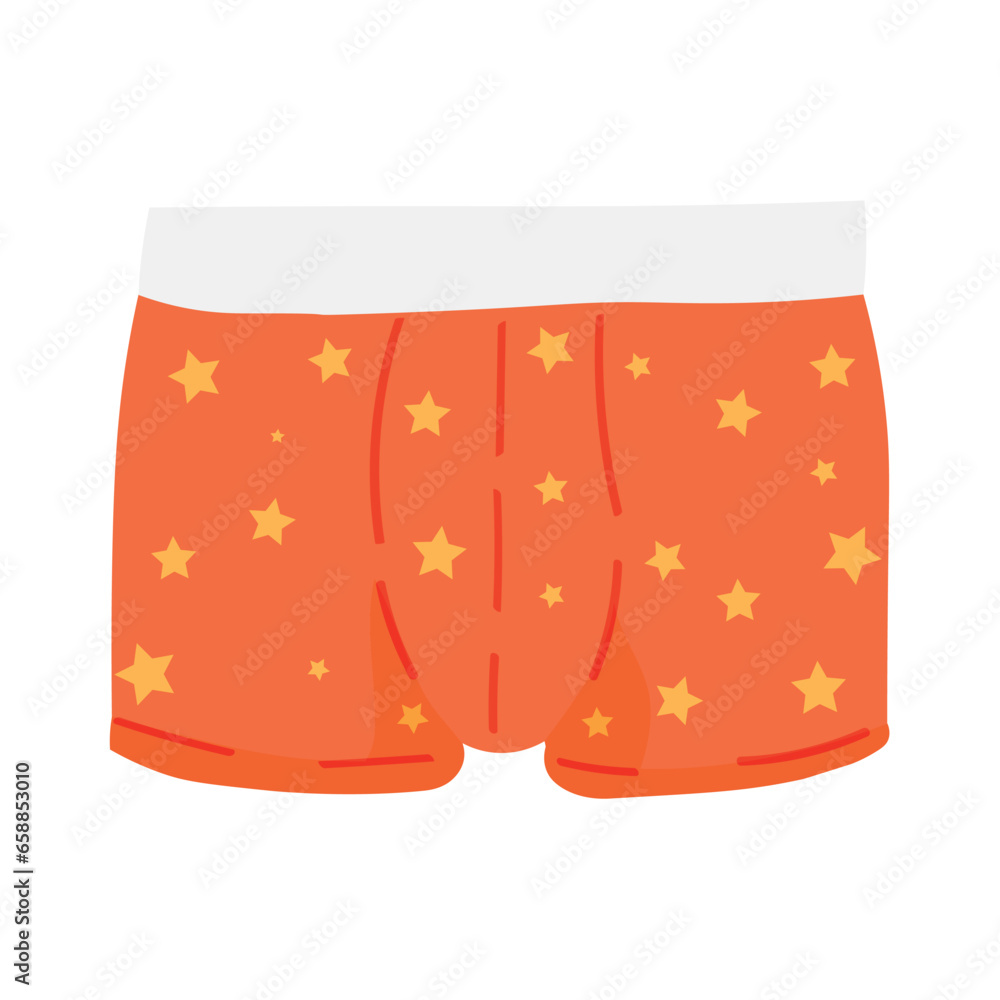 Orange boxer briefs on white background