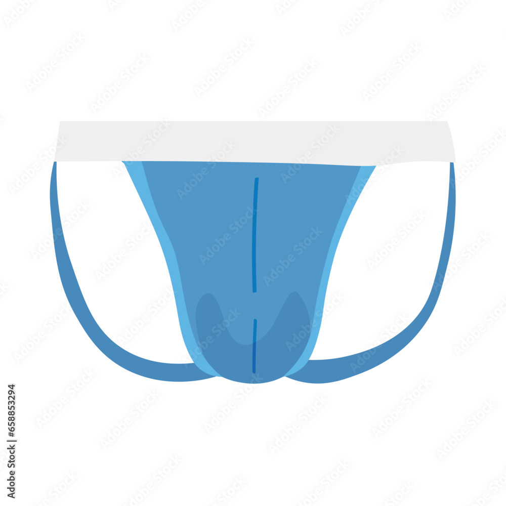 Mans jockstrap underwear on white background